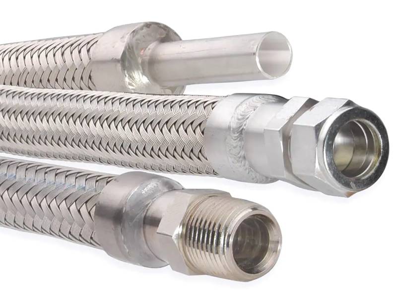 Heavy wall braided hoses, 4500 psig